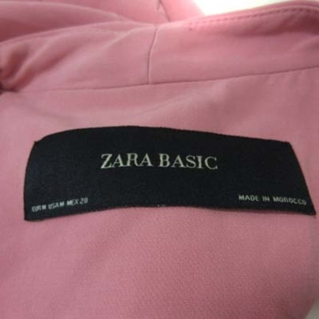 ZARA(ザラ)のザラ ベーシック ノーカラージャケット 総裏地 ピンク /YI レディースのジャケット/アウター(その他)の商品写真