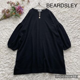 レディースBEARDSLEY 花サガラ刺繍ニットワンピース