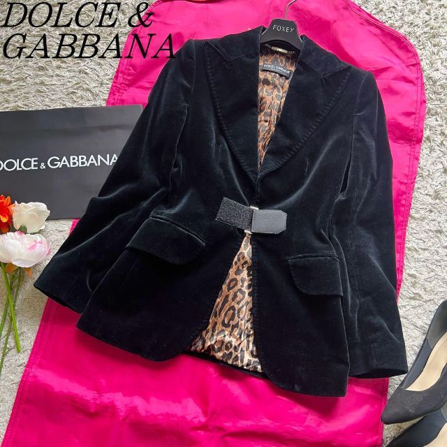 【DOLCE＆GABBANA】テーラードジャケット　レオパード３８