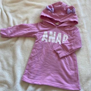 アナップキッズ(ANAP Kids)のANAP 猫耳パーカー　ワンピース(ワンピース)