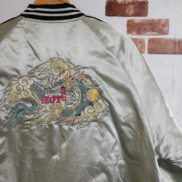 [HOT NOODLE 100着限定] 刺繍 スカジャン [和柄] L90979 メンズのジャケット/アウター(スカジャン)の商品写真