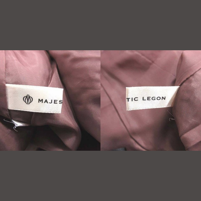 MAJESTIC LEGON(マジェスティックレゴン)のマジェスティックレゴン 台形スカート ミニ チェック パイピング 起毛 S 紫 レディースのスカート(ミニスカート)の商品写真