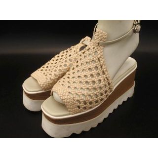 ムルーア(MURUA)のムルーア 厚底 ウェッジソール サンダル size35(22.5cm位)/白ｘベージュ ■◆ レディース(サンダル)