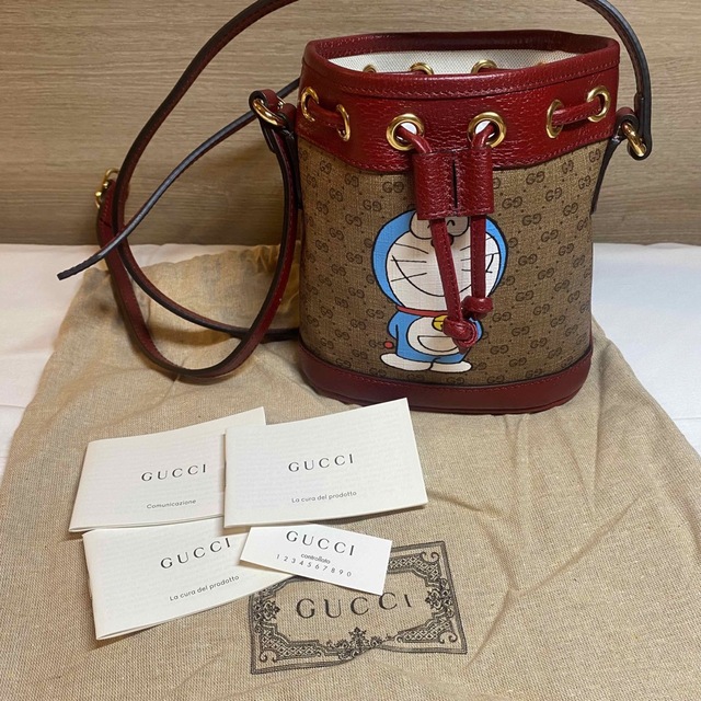 GUCCI グッチ　ドラえもん　コラボ ミニ バケットバッグ