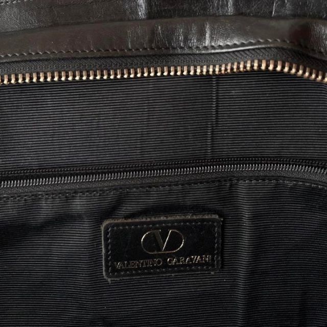 高級『VALENTINO GARAVANI』レザー ゴールド ロゴ トートバッグ