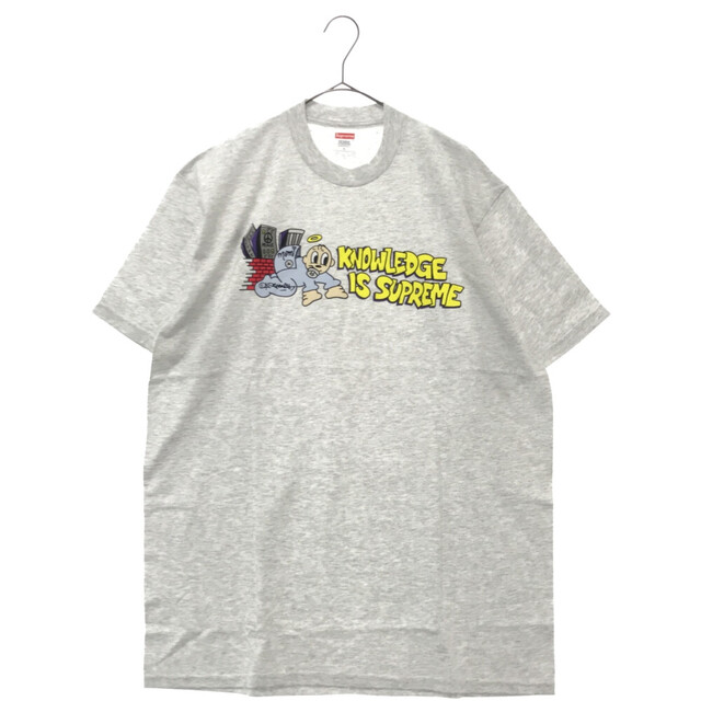 SUPREME シュプリーム 22SS Knowledge Tee グラフィックプリント半袖Tシャツ アッシュグレー