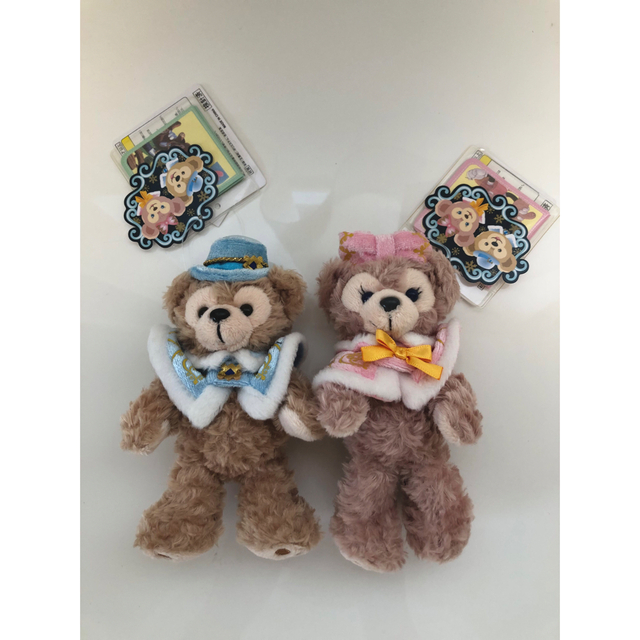 ダッフィー(ダッフィー)のダッフィー シェリーメイ ぬいぐるみバッジ クリスマス 2013 エンタメ/ホビーのおもちゃ/ぬいぐるみ(キャラクターグッズ)の商品写真