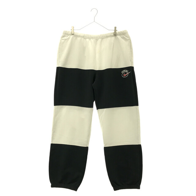 SUPREME シュプリーム 19SS ×NIKE Stripe Sweatpant ×ナイキ ストライプ スウェットパンツ ホワイト/ブラック BV7559-010