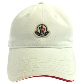 モンクレール(MONCLER)のMONCLER モンクレール ロゴワッペンベースボールキャップ ホワイト F10913B70700(キャップ)