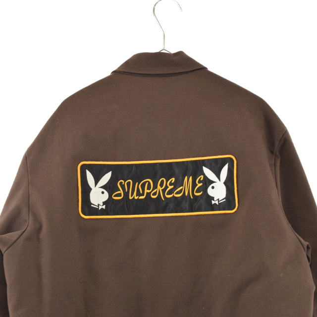 Supreme(シュプリーム)のSUPREME シュプリーム 16AW ×Playboy Work Jacket プレイボーイ ワークジャケット ジップアップ ジャケット ブラウン メンズのジャケット/アウター(フライトジャケット)の商品写真