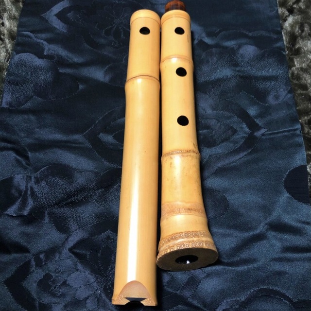 人気色 尺八 琴古流 在銘 中継ぎ籐巻き 1尺8寸管 【美品 音出し確認
