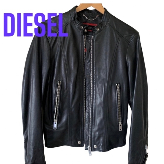 DIESEL(ディーゼル)のDIESEL TIME LESSディーゼルライダース ジャケット ラムレザー メンズのジャケット/アウター(ライダースジャケット)の商品写真