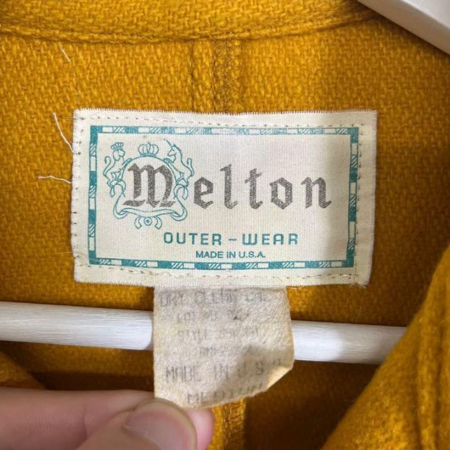 melton ビンテージウールジャケット 90s マスタード からし USA製 メンズのジャケット/アウター(カバーオール)の商品写真