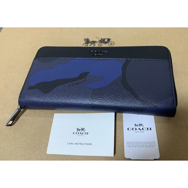 COACH(コーチ)のCOACH コーチ ブランド長財布 青の迷彩柄　スポーツ メンズのファッション小物(長財布)の商品写真