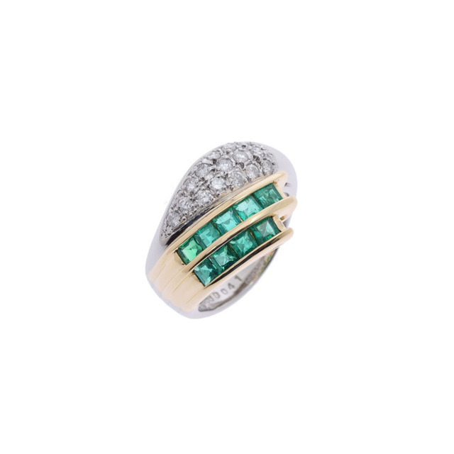 【正規品】 エメラルド0.95ct  サザンクロス ダイヤ リング・指輪 0.41ct リング(指輪)