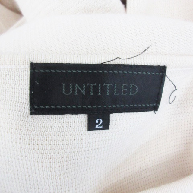 UNTITLED(アンタイトル)のアンタイトル ニット ワンピース ひざ丈 長袖 切替 ウール 2 ベージュ レディースのワンピース(ひざ丈ワンピース)の商品写真