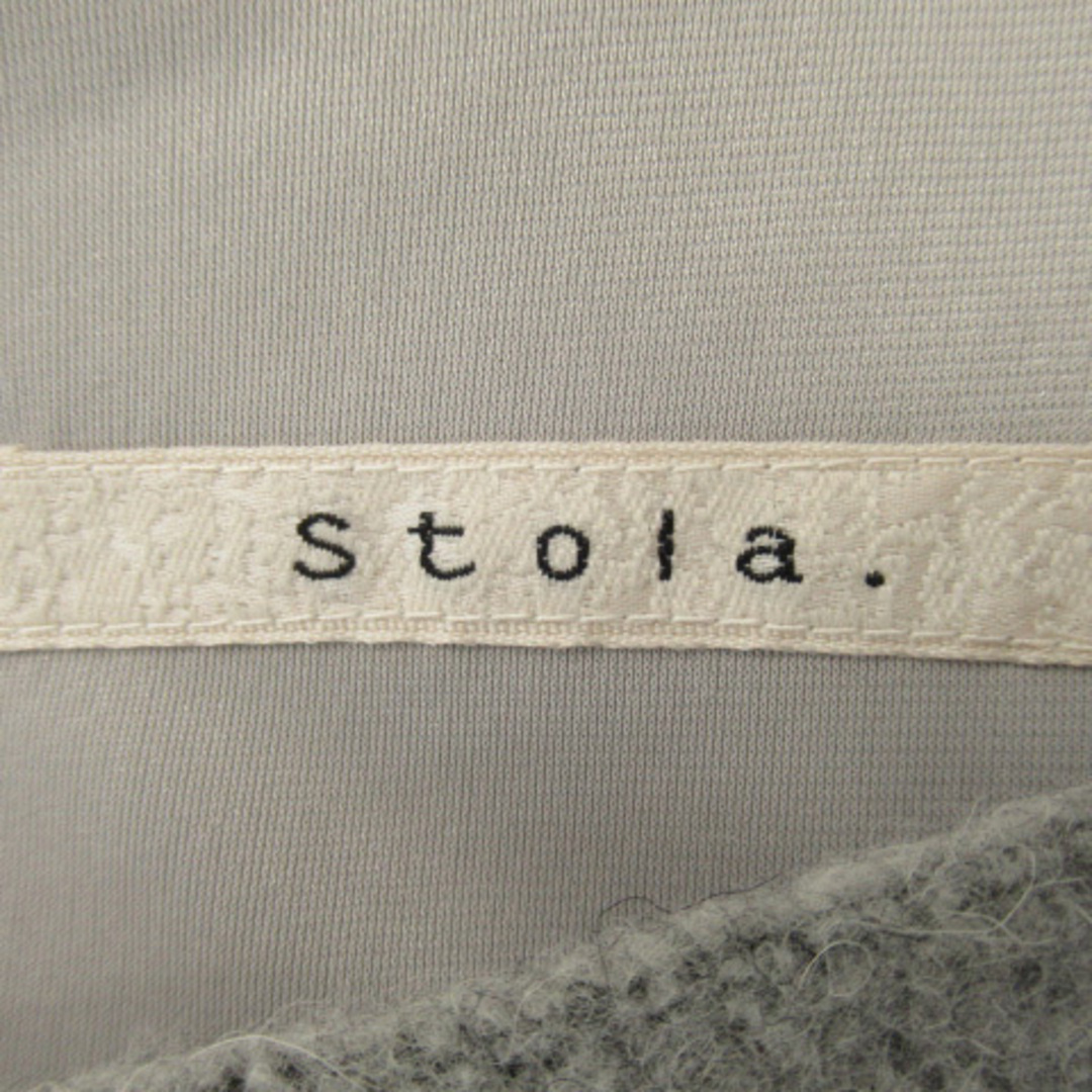 Stola.(ストラ)のストラ カットソー 七分袖 ラウンドネック 無地 ウール混 アンゴラ混 レディースのトップス(その他)の商品写真