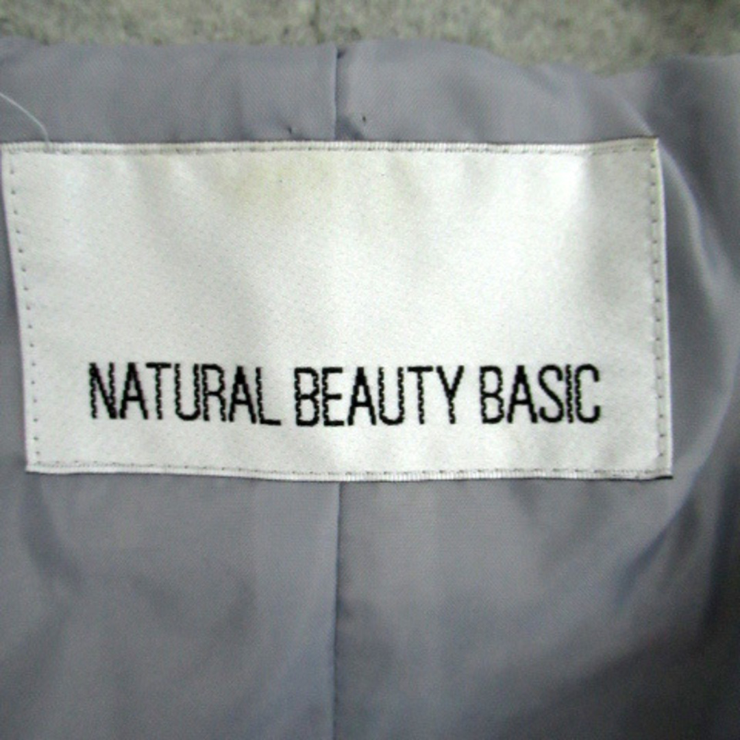 NATURAL BEAUTY BASIC(ナチュラルビューティーベーシック)のナチュラルビューティーベーシック コート ロング丈 リボン ウール S グレー レディースのジャケット/アウター(その他)の商品写真