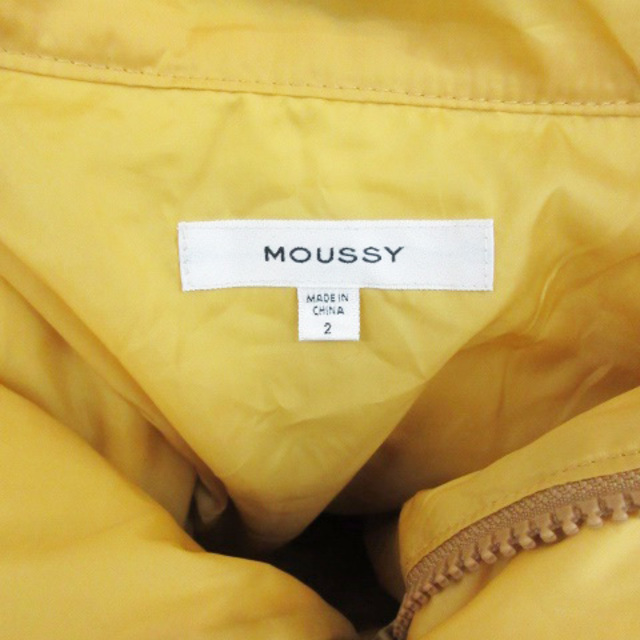 moussy(マウジー)のマウジー moussy 中綿ジャケット ミドル丈 ジップアップ 2 イエロー レディースのジャケット/アウター(その他)の商品写真