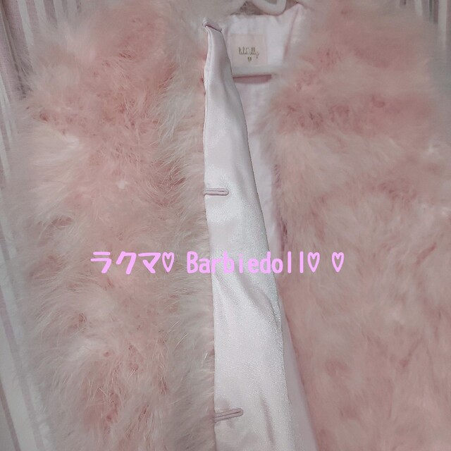 □#□ lilLilly リルリリー フェザーファーコート リアルファー ファー