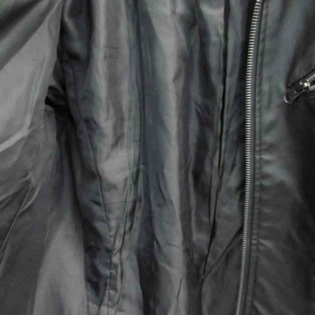 アドミックス フェイクレザージャケット ライダースジャケット M 黒 /SM42 メンズのジャケット/アウター(ライダースジャケット)の商品写真