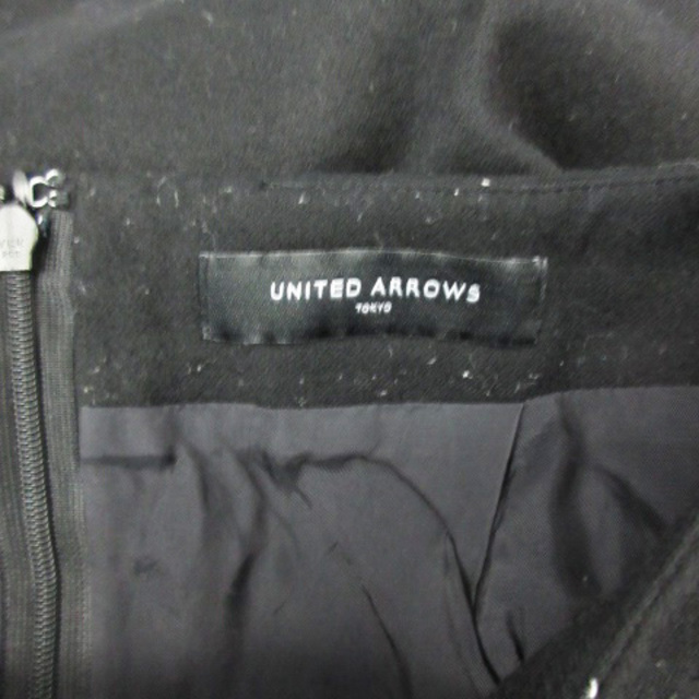 UNITED ARROWS(ユナイテッドアローズ)のユナイテッドアローズ タイトスカート ひざ丈 ウール 34 ブラック 黒 レディースのスカート(ひざ丈スカート)の商品写真