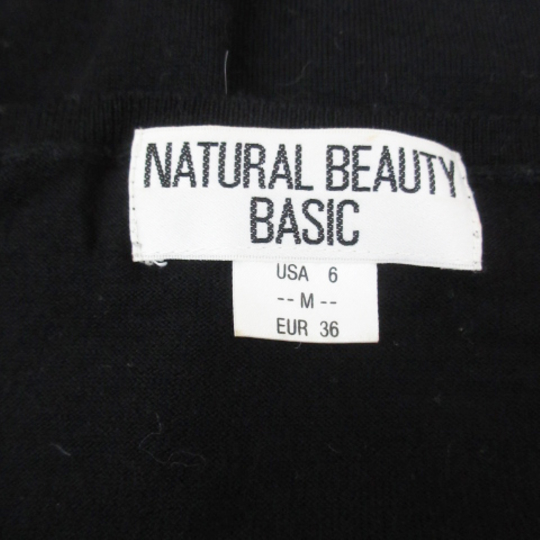 NATURAL BEAUTY BASIC(ナチュラルビューティーベーシック)のナチュラルビューティーベーシック ニット カットソー 長袖 M 黒 /FF35 レディースのトップス(ニット/セーター)の商品写真