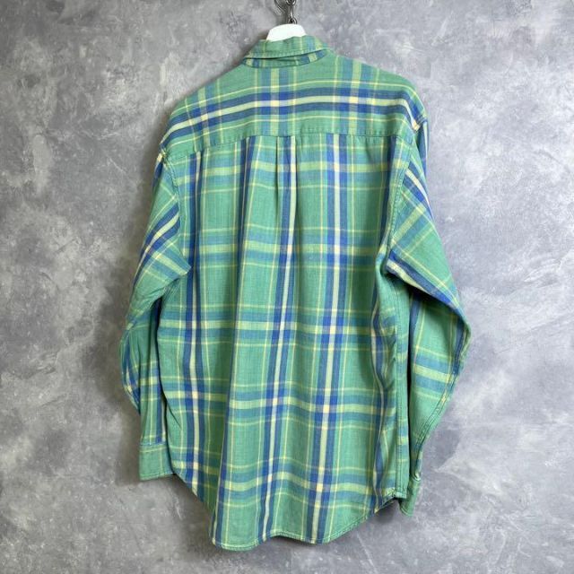 オールドギャップ 90s GAP チェックシャツ コットン 緑 8