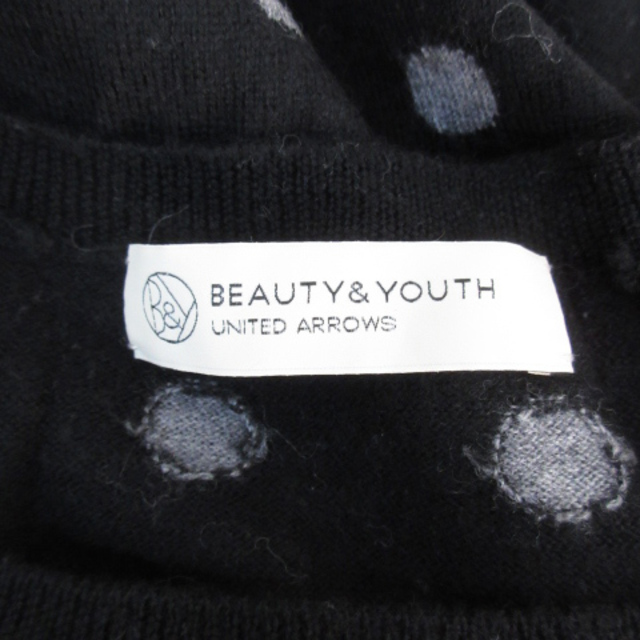 BEAUTY&YOUTH UNITED ARROWS(ビューティアンドユースユナイテッドアローズ)のB&Y ユナイテッドアローズ ニット セーター 長袖 F 黒 グレー /FF21 レディースのトップス(ニット/セーター)の商品写真