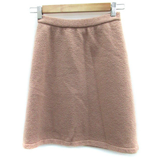 ヨンドシー(4℃)のヨンドシー 4℃ 台形スカート ひざ丈 ウール ピンクベージュ /SM9(ひざ丈スカート)
