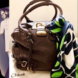 クロエ(Chloe)のヴィンテージ感抜群　レトロ本革バッグ　パディントン　古着(ハンドバッグ)