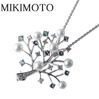 ミキモト(MIKIMOTO)のミキモト ダイヤ アレキサンドライト パール ネックレス 【10590】(ネックレス)