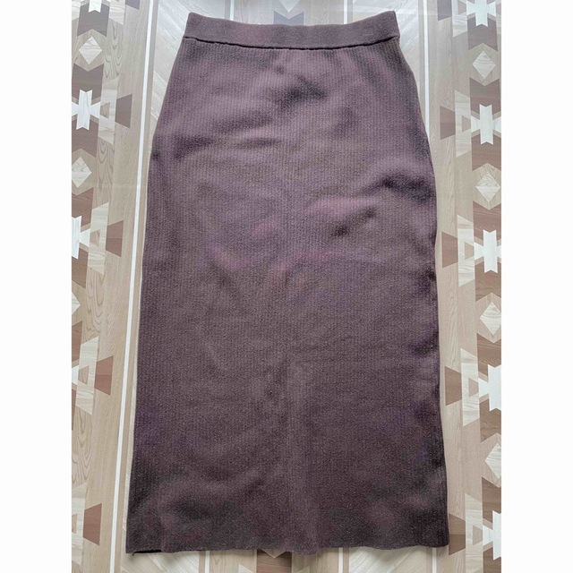 AZUL by moussy(アズールバイマウジー)のAZUL ニットスカート ブラウン M 茶色 レディース ロングスカート レディースのスカート(ロングスカート)の商品写真