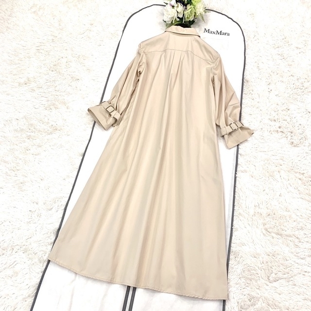 【MaxMara】最高級白タグ＊コットン　ポプリン　プリントシャツ　大きいサイズ