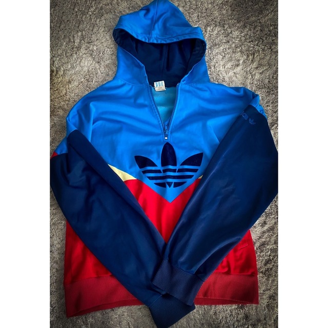 好き必見80'sadidasアディダスハーフジップフリースジャケットxl常田