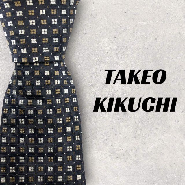 TAKEO KIKUCHI(タケオキクチ)の【4518】良品！TAKEO KIKUCHI ネクタイ　ブラック系 メンズのファッション小物(ネクタイ)の商品写真