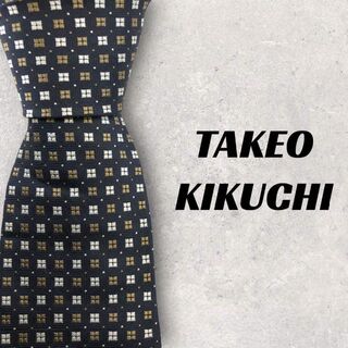 タケオキクチ(TAKEO KIKUCHI)の【4518】良品！TAKEO KIKUCHI ネクタイ　ブラック系(ネクタイ)