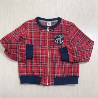 プチバトー(PETIT BATEAU)のPETITBATEAU プチバトー タータンチェックカーディガン5ans/110(カーディガン)