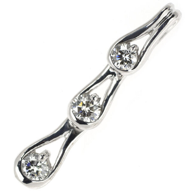K18WG ダイヤモンド ペンダントトップ 0.50ct スリーストーンの通販 by ... K18 スリーストーンダイヤペンダントトップ