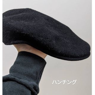 カンゴール(KANGOL)のKANGOL　ハンチング　黒(ハンチング/ベレー帽)