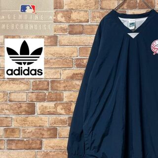 アディダス(adidas)のアディダス　MLB　ニューヨークヤンキース　ナイロンプルオーバー　18/20(ナイロンジャケット)