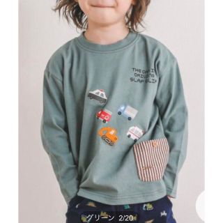 ベベ(BeBe)のkids  100㎝　SLAP SLIP はたらく車　Tシャツ　長袖Tシャツ　(Tシャツ/カットソー)