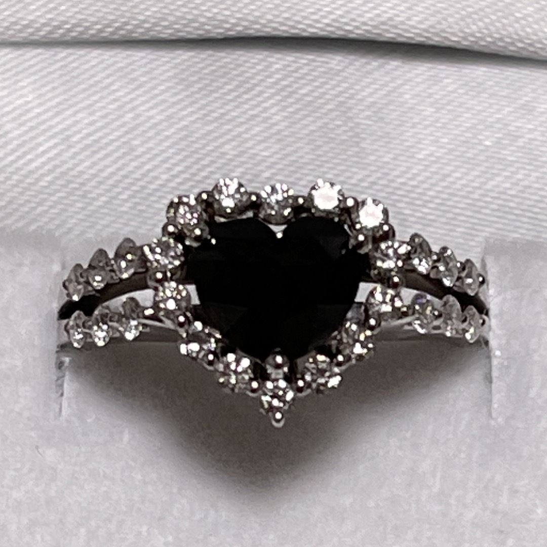 値下げ❣️一粒ブラックダイヤモンド　リング　指輪