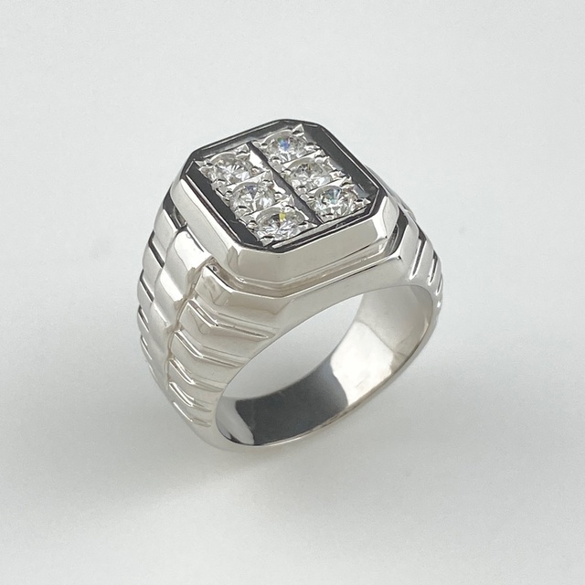 人気ブランドの新作 メレダイヤ デザインリング 約17.5号 Pt900 【中古】 リング(指輪)