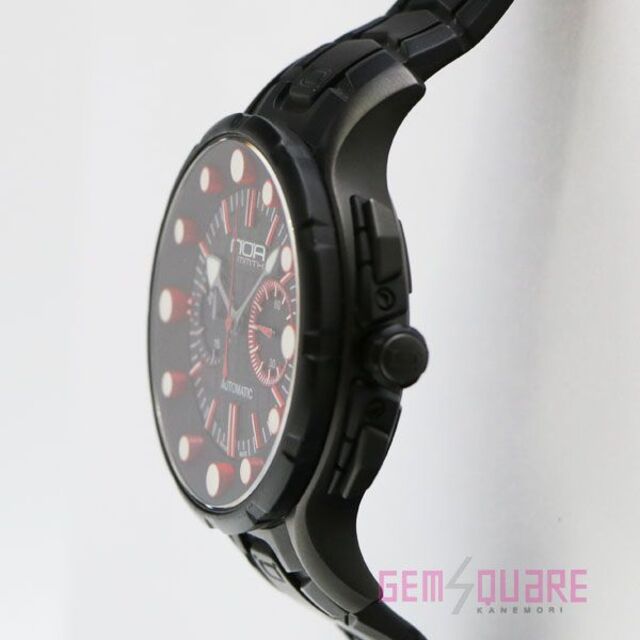 NOA ノア クロノグラフ オートマ 黒ラバー 腕時計  MM003