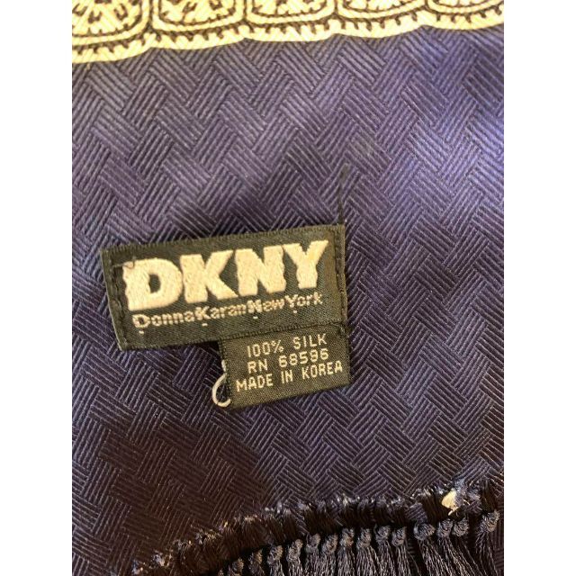 DKNY　ダナキャランニューヨーク　エスニック　ストール　シルク 100％ 3