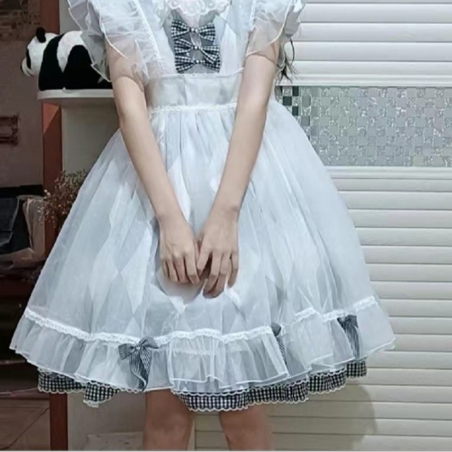 パニエ ロリータ チュール  ウェディングドレス フリルワイヤー調節 レディースのスカート(その他)の商品写真