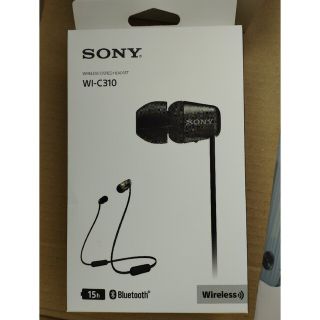 SONY ワイヤレス イヤホン WI-C310(B)　新品未開封(ヘッドフォン/イヤフォン)