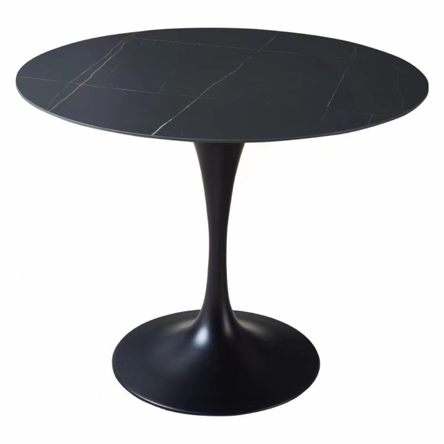 大理石調天板70cm ダイニングテーブル 丸テーブル 組み立て簡単 円形