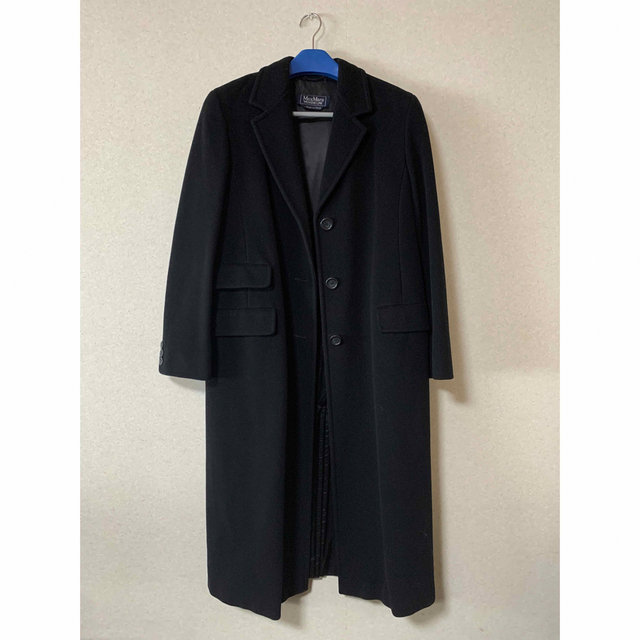 希少サイズ42】MAXMARA テーラードジャケット / ロングコート 黒 格安